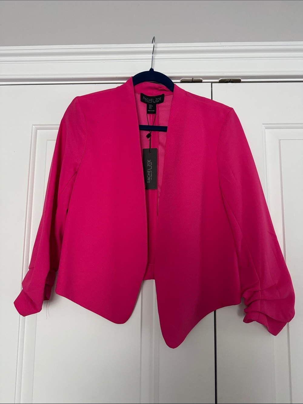 Rachel Zoe Fuchsia Open-Front Blazer